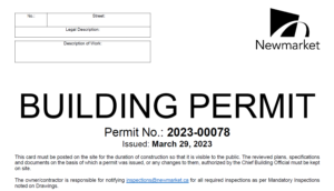 Building Permit Newmarket