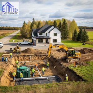 Septic system installation by engineers in Grand Valley rural property