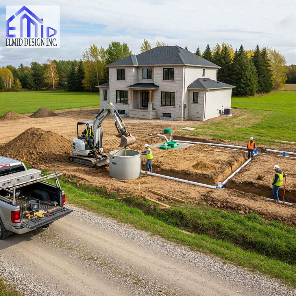 Septic system installation in Georgetown for a rural residential property