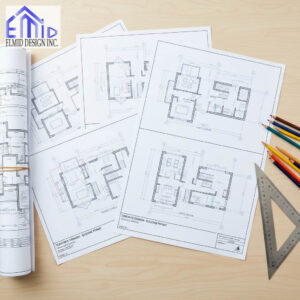 Toronto Building Permit architectural drawings prepared by Elmid Design Inc for residential construction approval.