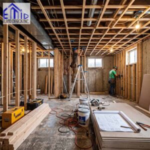 Basement Building Permit Pickering renovation with framing and structural construction work