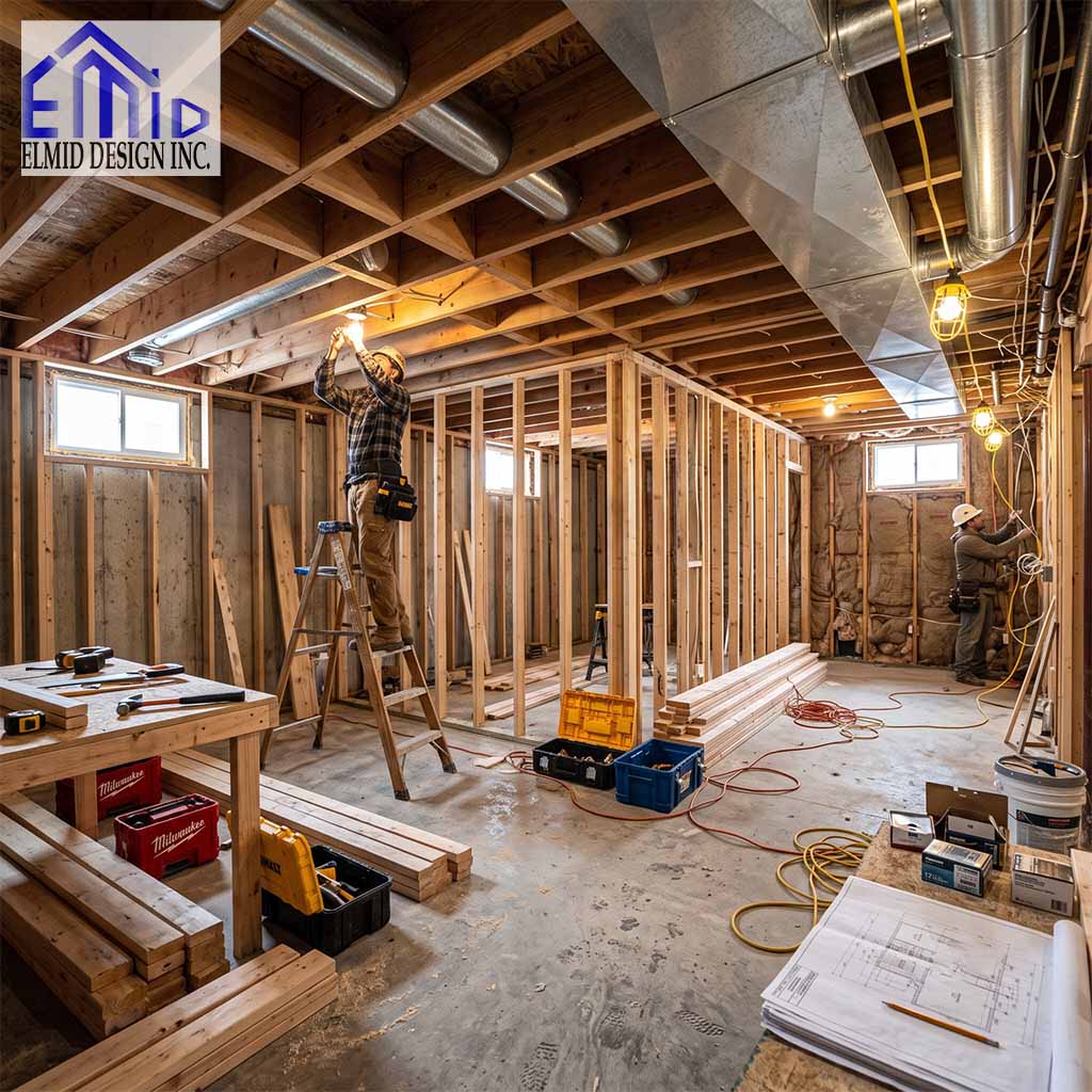 Basement Building Permit Whitchurch-Stouffville renovation with framing and structural work